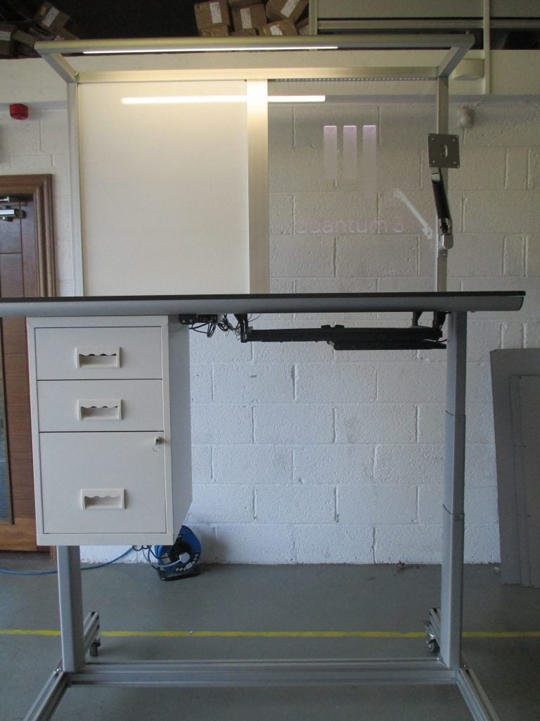 height adjustable bench with bespoke features